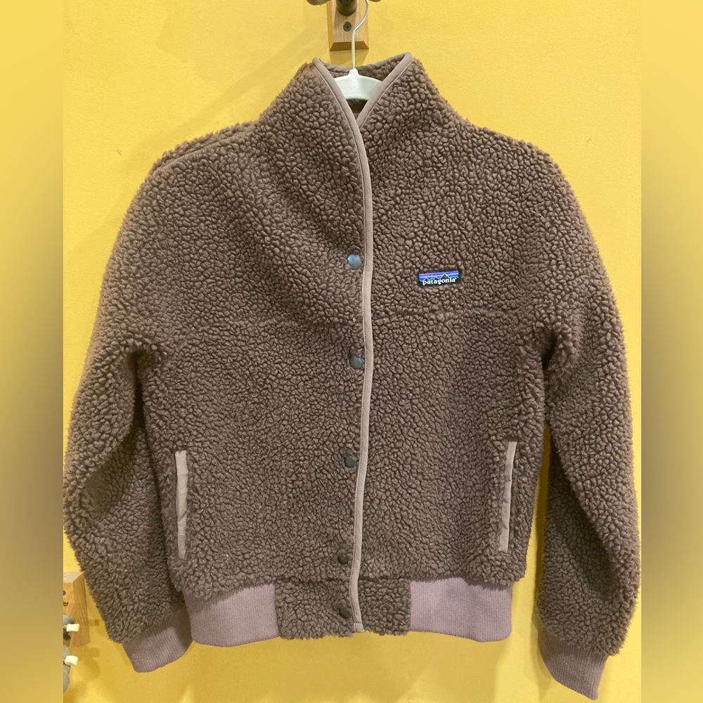 Womens Patagonia Retro X Snap Front Fleece Jacket - small - Dusky Brown